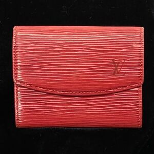 Louis Vuitton Red Epi Leather Coin Purse